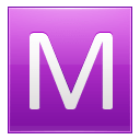 Letter M pink icon