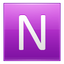 Letter N pink icon