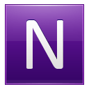 Letter N violet icon