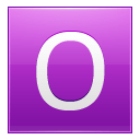 Letter O pink icon