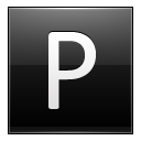 Letter P black icon