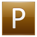 Letter P gold icon