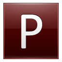 Letter P red icon