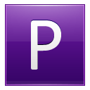 Letter P violet icon