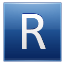 Letter R blue icon