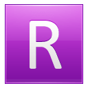 Letter R pink icon