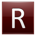 Letter R red icon