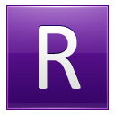 Letter-R-violet icon