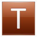 Letter T orange icon