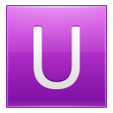 Letter-U-pink icon
