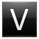 Letter-V-black icon