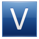 Letter-V-blue icon