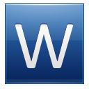 Letter W blue icon