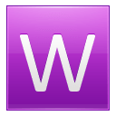 Letter W pink icon