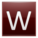 Letter-W-red icon