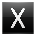 Letter-X-black icon