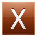 Letter X orange icon