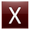 Letter-X-red icon