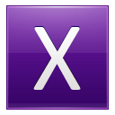 Letter-X-violet icon