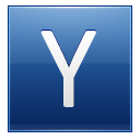 Letter-Y-blue icon