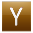 Letter Y gold icon