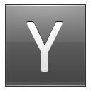 Letter Y grey icon