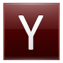 Letter Y red icon