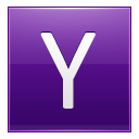 Letter Y violet icon