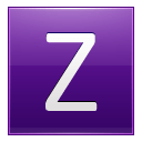 Letter Z violet icon