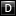 Letter D black icon