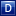 Letter D blue icon