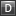 Letter D grey icon