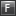Letter F grey icon