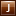 Letter J orange icon