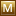 Letter M gold icon