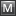Letter M grey icon