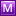 Letter M violet icon