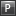 Letter P grey icon