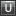 Letter U grey icon