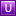 Letter U violet icon