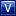 Letter V blue icon