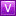 Letter V pink icon