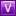 Letter V violet icon