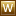 Letter W gold icon
