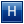 Letter H blue icon