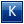 Letter K blue icon