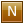 Letter N gold icon