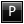 Letter P black icon