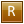 Letter R gold icon