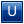 Letter U blue icon